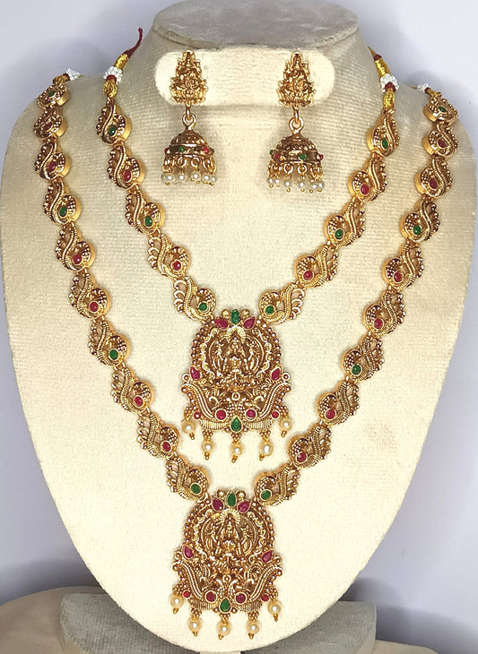 Scintillating Antique lakshmi_peacock Haram set