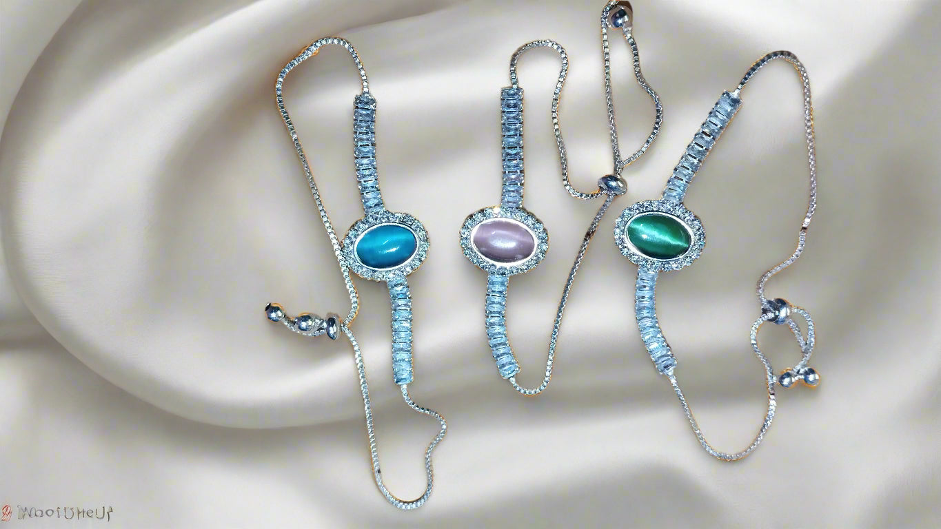 Trendy sleek cubic zirconia Bracelet for office wear-c